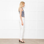 Luisa Cerano White Cotton Trousers