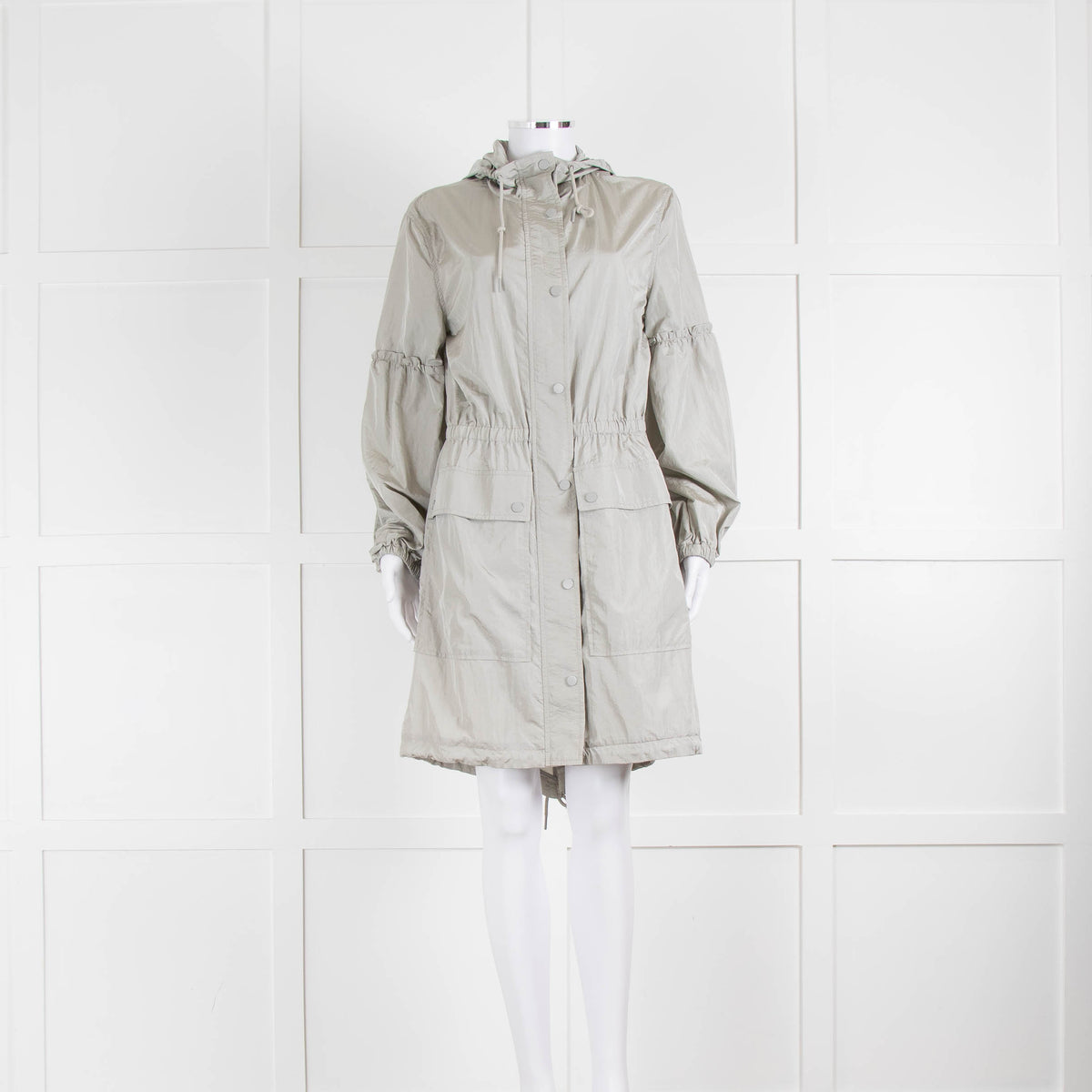 7 For All Man Kind Silver Grey Parka Jacket