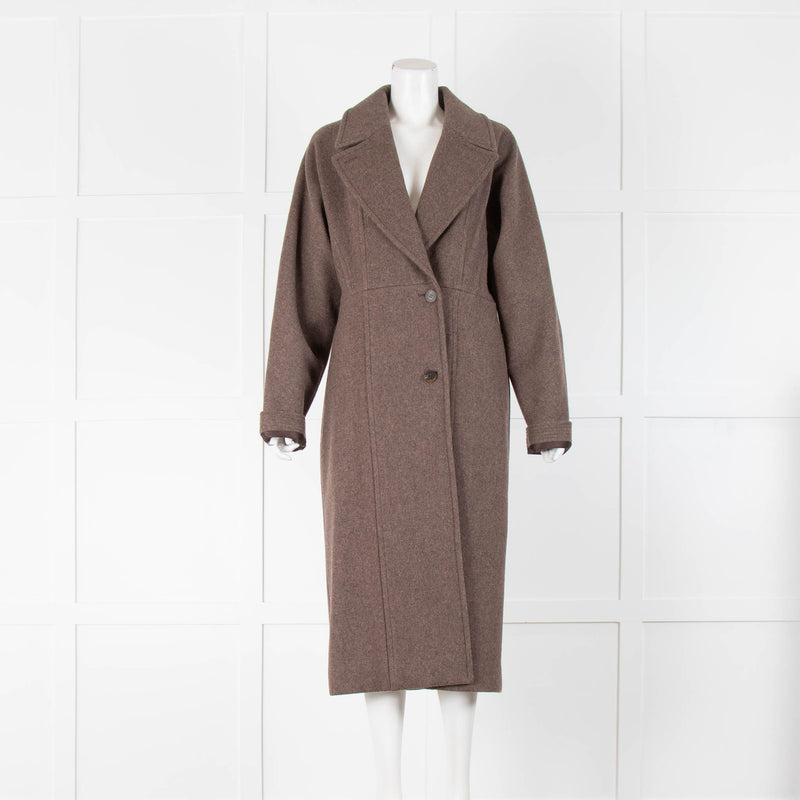 Le 17 Septembre by Le917 Brown Marl Wool Overcoat