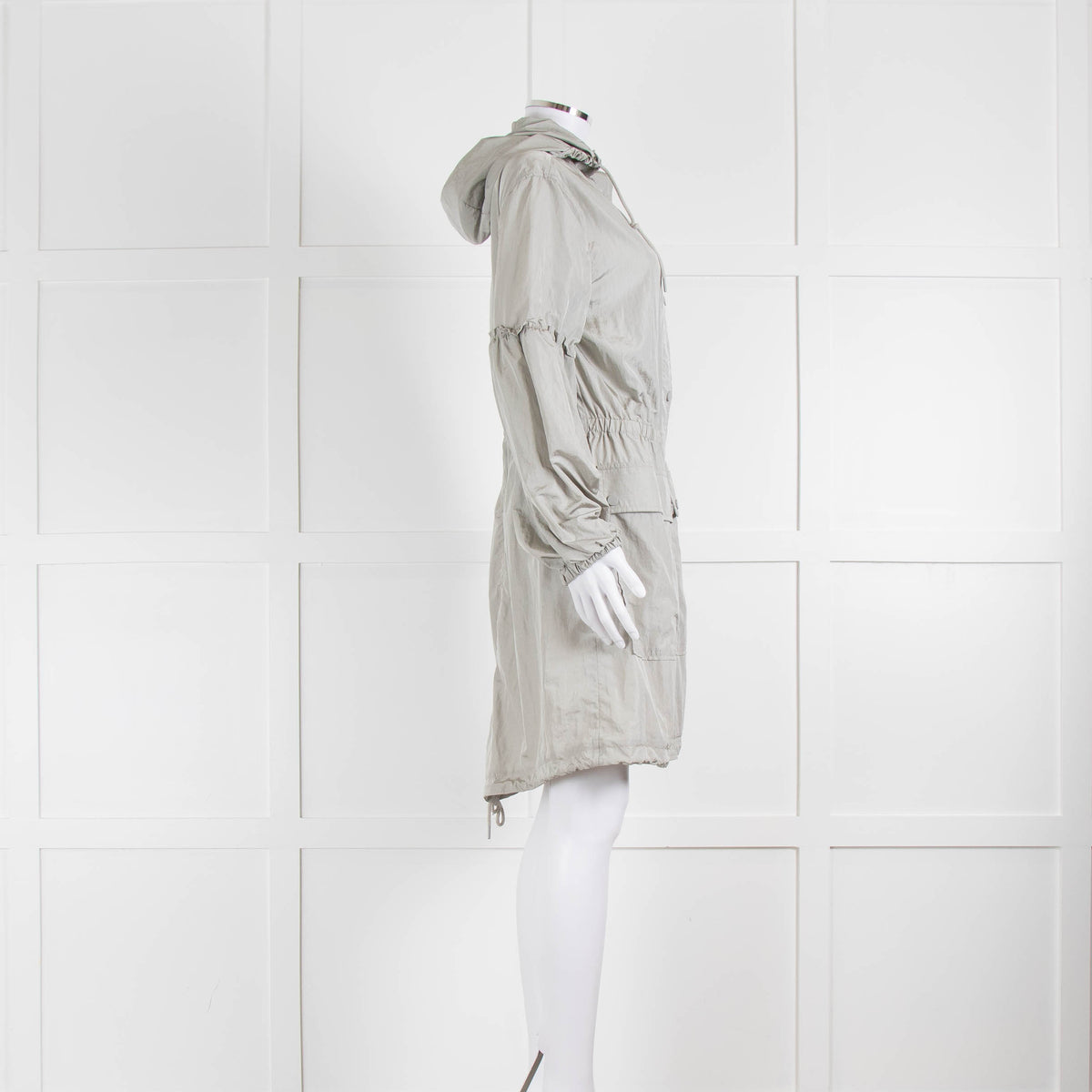 7 For All Man Kind Silver Grey Parka Jacket