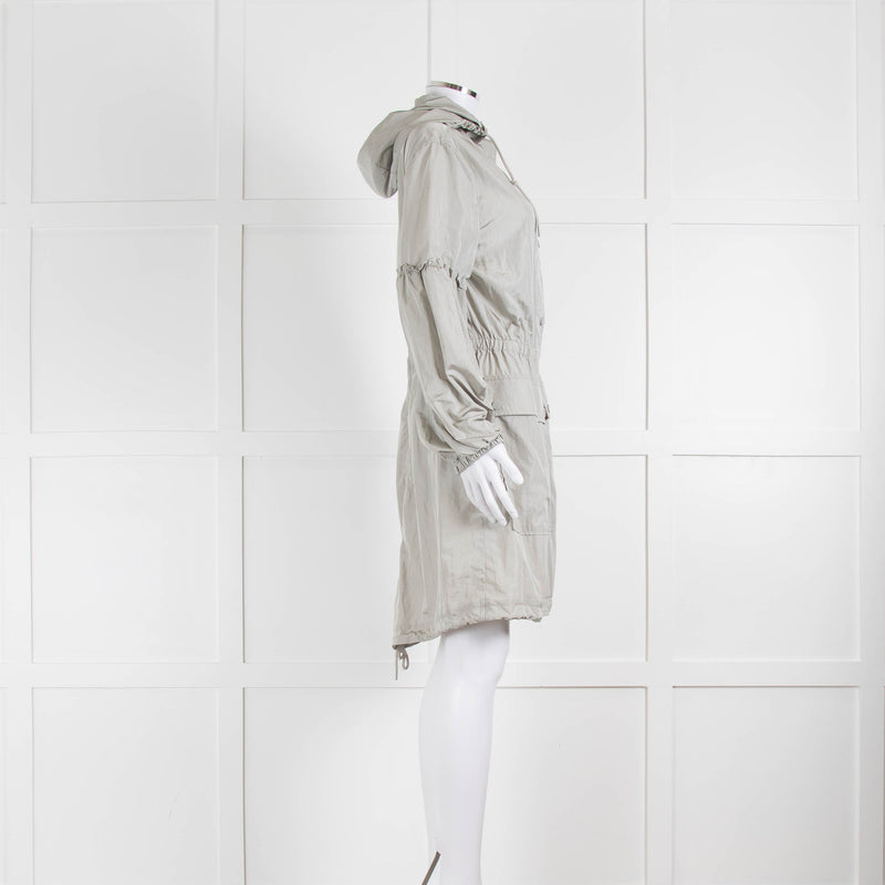 7 For All Man Kind Silver Grey Parka Jacket
