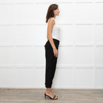 Me + Em Black Button Detail Trousers