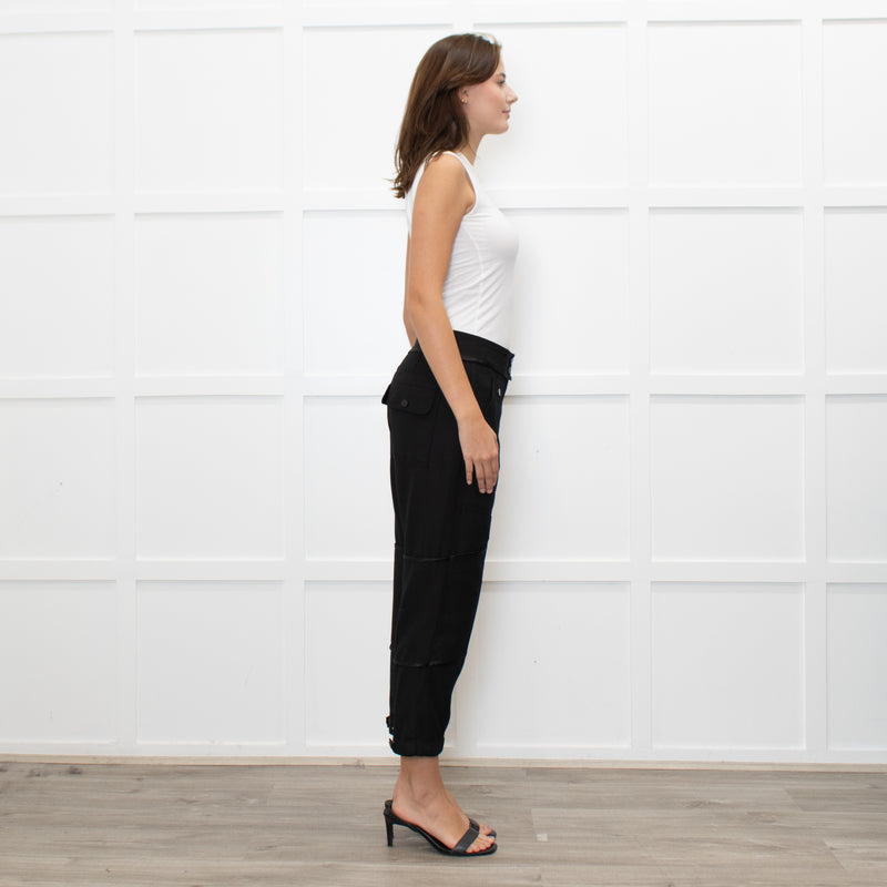 Me + Em Black Button Detail Trousers