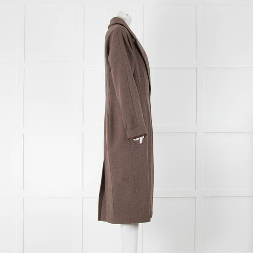 Le 17 Septembre by Le917 Brown Marl Wool Overcoat