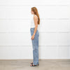 Khaite Blue Denim Danielle Straight Leg Jeans