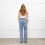 Khaite Blue Denim Danielle Straight Leg Jeans
