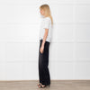 Weekend Max Mara White Top With Embroidered Front & Short Sleeves