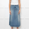 Ba & Sh Light Blue Denim  A-Line Skirt