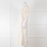 Scarlett Poppies Cream Cotton Broidery Puff Sleeve Maxi Dress