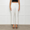 Me + Em White Tailored Trousers With Gross Grain Side Ribbon