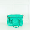 Kate Spade Turquoise Green Leather Multiway Tote Bag