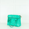 Kate Spade Turquoise Green Leather Multiway Tote Bag