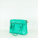 Kate Spade Turquoise Green Leather Multiway Tote Bag