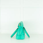 Kate Spade Turquoise Green Leather Multiway Tote Bag