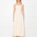 DISSH Catania Cream Linen Strapless Dress
