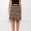 Herve Leger Paloma Dune Multi Leopard Skirt