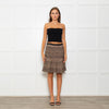Herve Leger Paloma Dune Multi Leopard Skirt