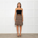 Herve Leger Paloma Dune Multi Leopard Skirt