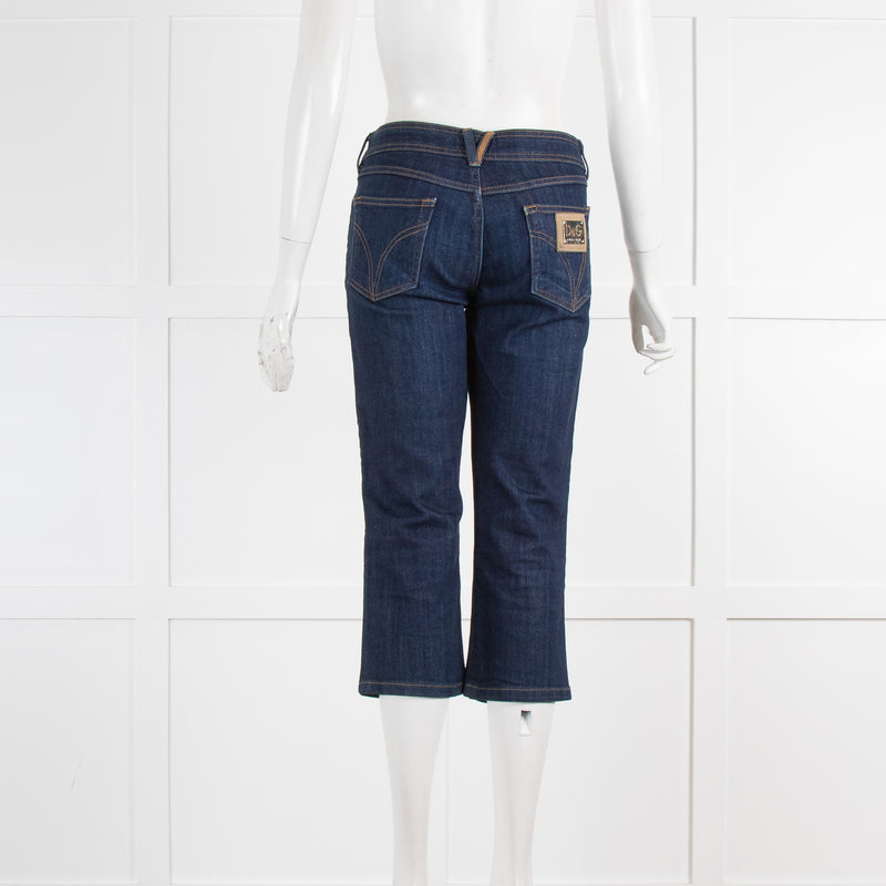 Dolce & Gabbana Blue Cropped Jeans