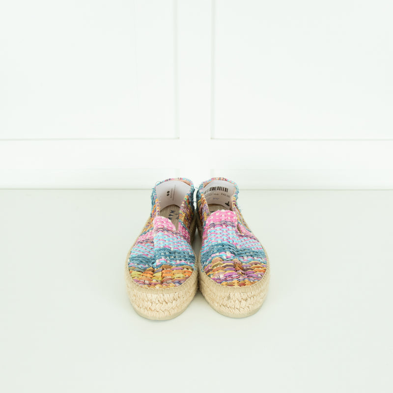 Manebi Multicolour Raffia Espadrilles