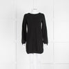 Equipment Black V Neck Wide Sleeve Cashmere Jumper Dress