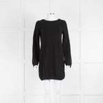 Equipment Black V Neck Wide Sleeve Cashmere Jumper Dress