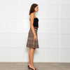 Herve Leger Paloma Dune Multi Leopard Skirt