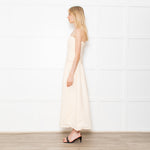 DISSH Catania Cream Linen Strapless Dress
