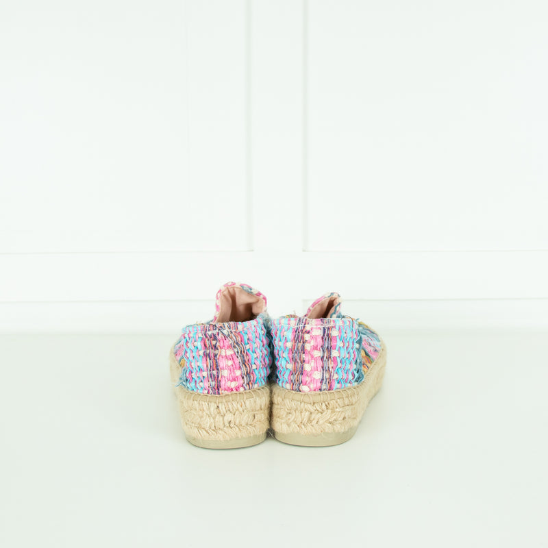Manebi Multicolour Raffia Espadrilles