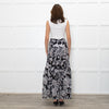 Ridley Black White Floral Maxi Skirt
