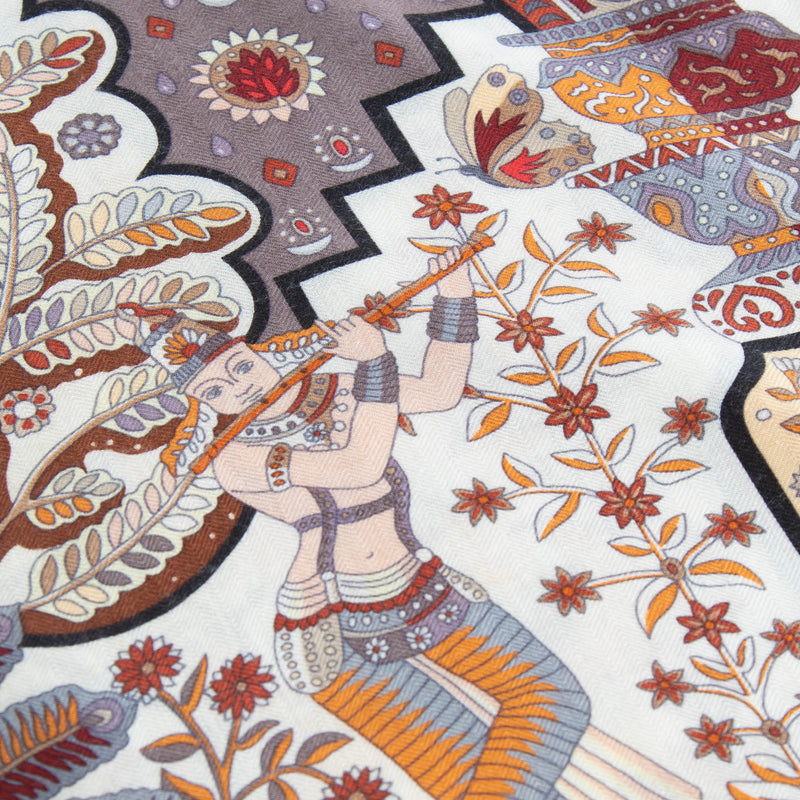 Hermes Cashmere Mix Au Portes de Palais 140 Scarf