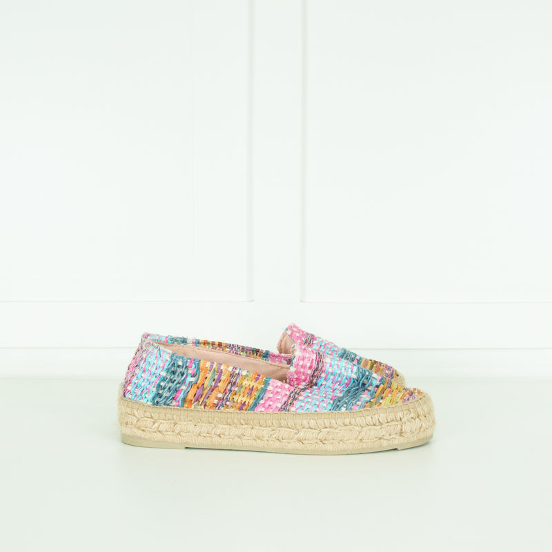 Manebi Multicolour Raffia Espadrilles