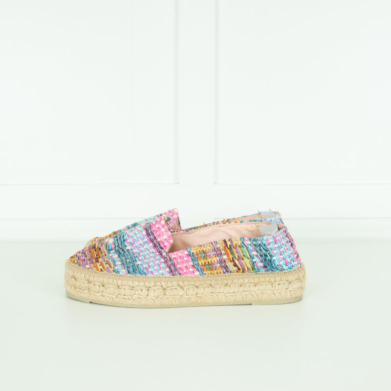 Manebi Multicolour Raffia Espadrilles