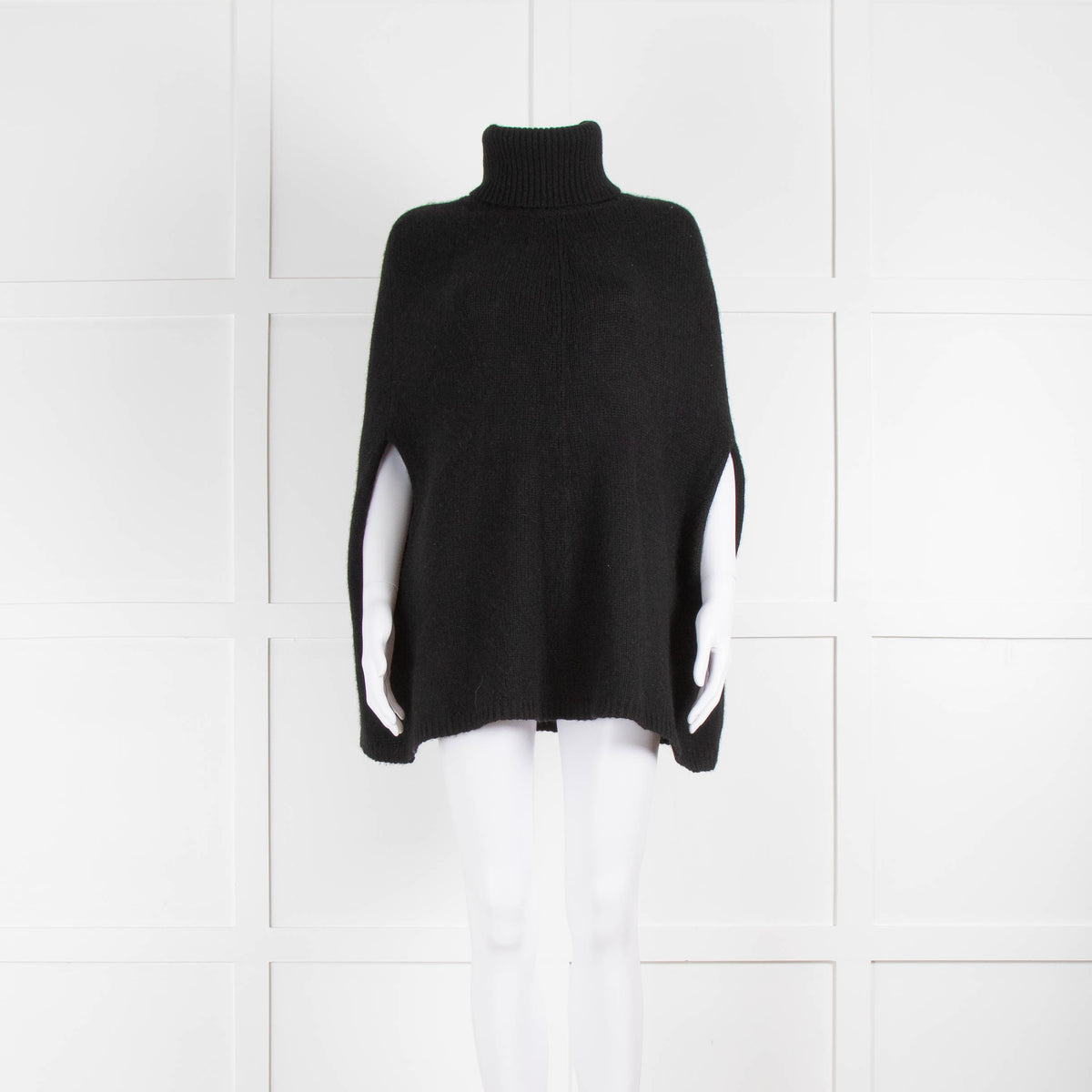 Joseph Black High Neck Cashmere Cape