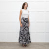 Ridley Black White Floral Maxi Skirt