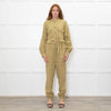 Isabel Marant Etoile Olive Green Cheesecloth Jumpsuit
