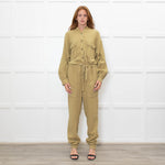 Isabel Marant Etoile Olive Green Cheesecloth Jumpsuit