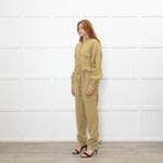 Isabel Marant Etoile Olive Green Cheesecloth Jumpsuit