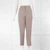 Me + Em Brown Check Trousers With Pale Blue Side Stripe