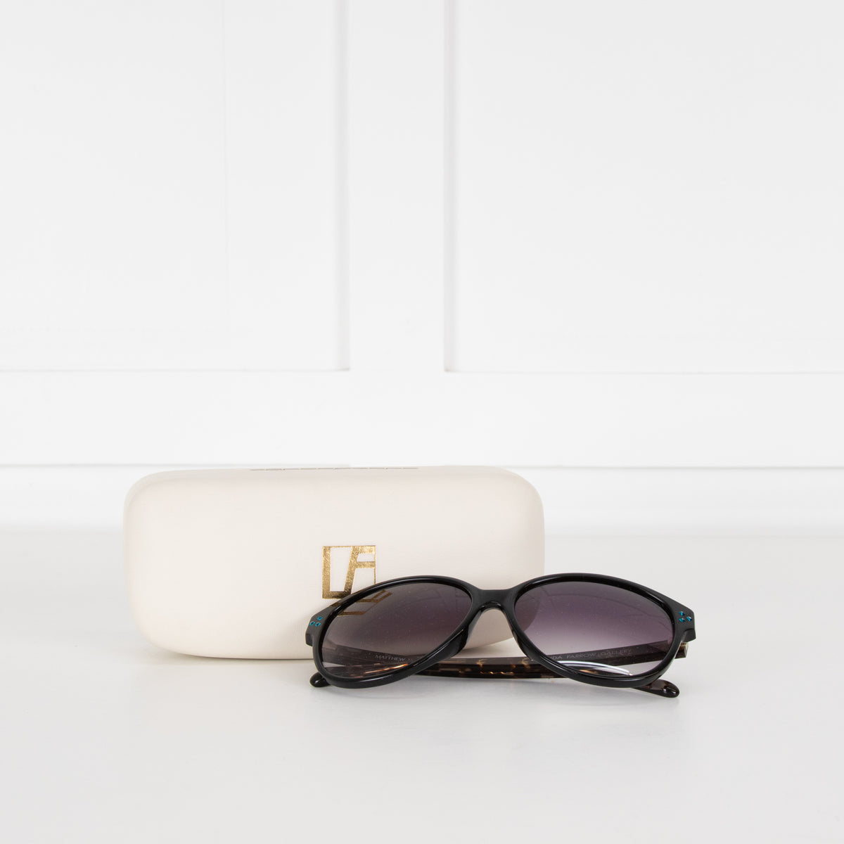 Linda Farrow Mathew Williamson Black Brown Sunglasses