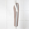 Me + Em Brown Check Trousers With Pale Blue Side Stripe