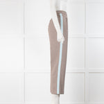 Me + Em Brown Check Trousers With Pale Blue Side Stripe