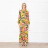 Kalmar Pink, Green and Yellow Floral Maxi Tiered Dress