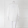 Max Mara Studio White Cotton Embroidered Sleeve Top