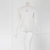 Temperley White Crochet Short Sleeve Blouse