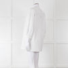Max Mara Studio White Cotton Embroidered Sleeve Top