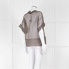 Fabiana Filippi Brown Sheer Top with Sparkle Trim