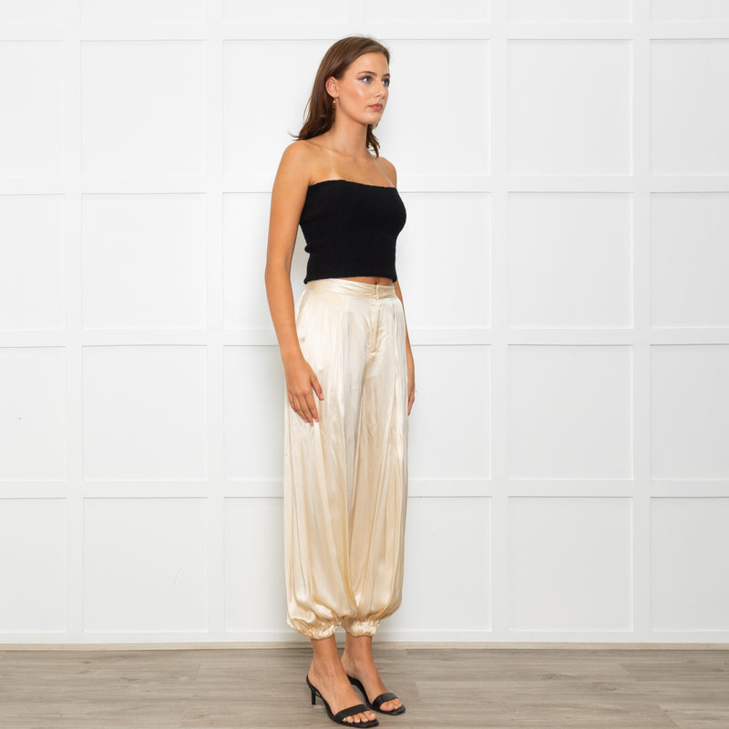l'Agence Yellow Silk Balloon Pants