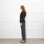 Maje Brown and Grey With Metallic Thread Jumper