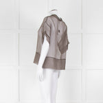 Fabiana Filippi Brown Sheer Top with Sparkle Trim